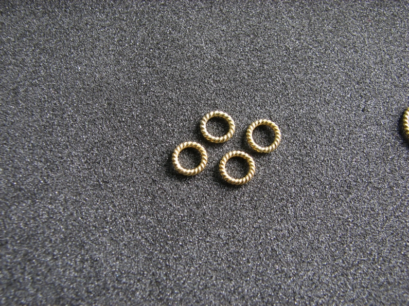 Vermeil Bead 042 Twisted Wire Ring