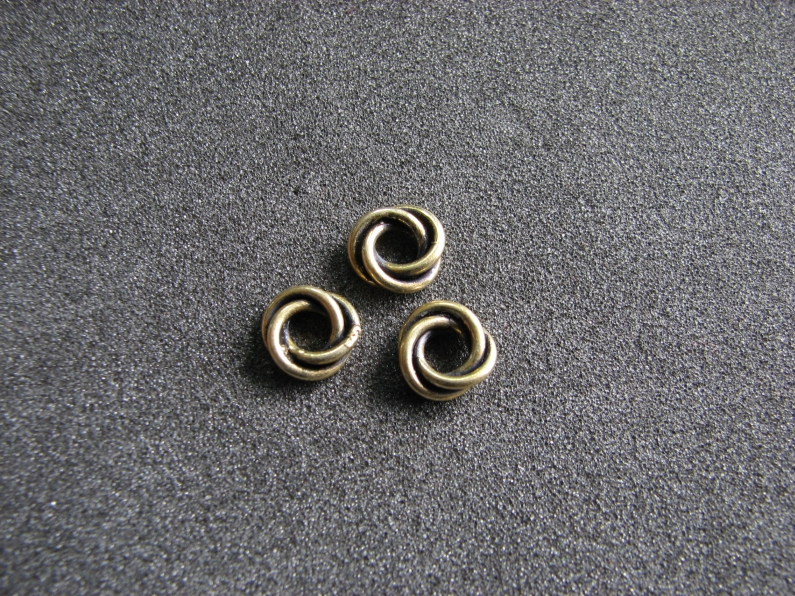 Vermeil Bead 048 Love Knot Ring Oxidised