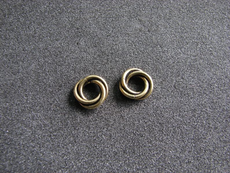 Vermeil Bead 049 Love Knot Ring Oxidised