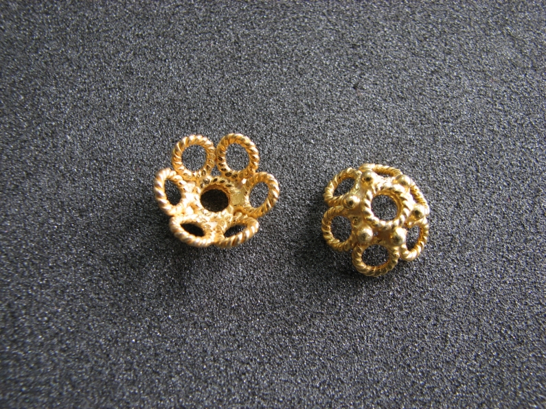 Vermeil Bead 005 Bead Cap Large