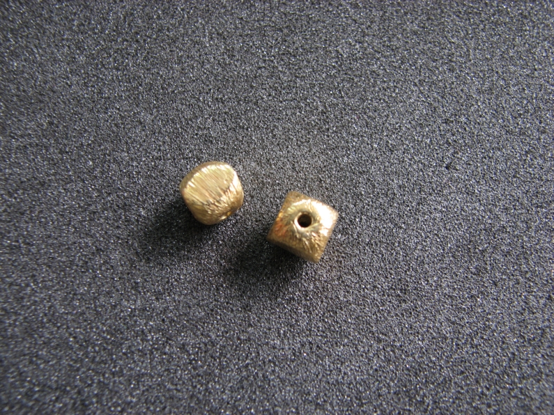 Vermeil Bead 011 Brush Finished Bead