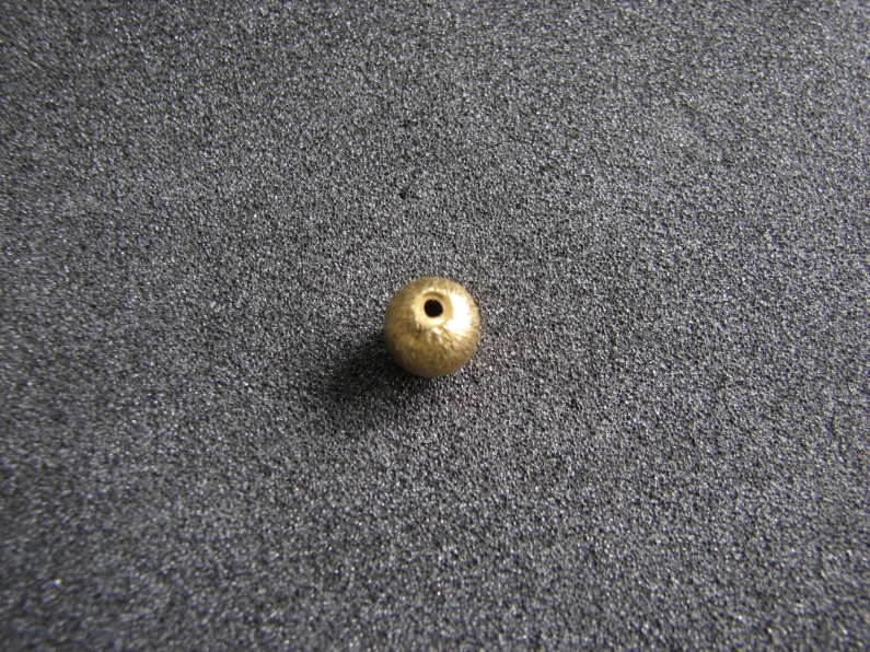 Vermeil Bead 012 Brush Finished Bead