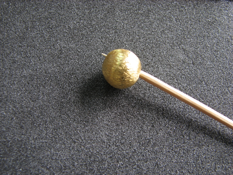 Vermeil Bead 014 Brush Finished Bead