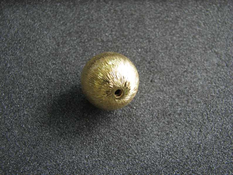 Vermeil Bead 015 Brush Finished Bead