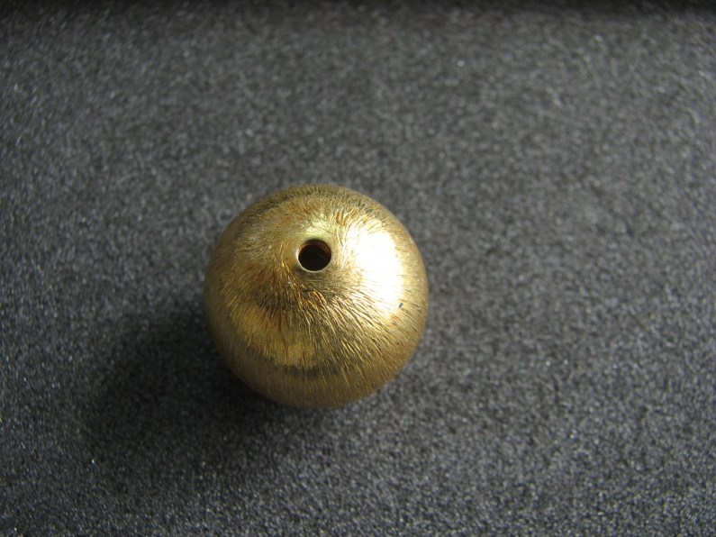 Vermeil Bead 016 Brush Finished Bead